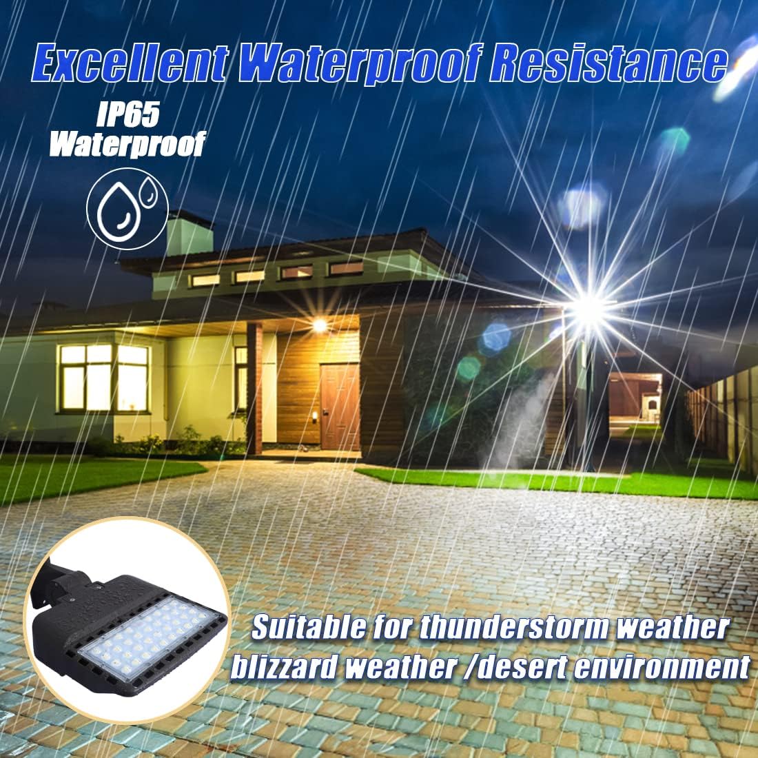 Juyace 3 Pack 150W Dusk to Dawn LED Parking lot Flood Light for Building | 21000lm,Commercial,Shoe Box Fixture,5000K Daylight Outdoor Security Lighting,Warehouse,110-277V，IP65 Waterproof