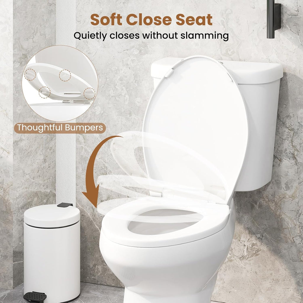 Giantex Two-Piece Elongated Toilet with 17.5' ADA Comfort Height Seat, Powerful Dual Flush 1.1/1.28 GPF, MAP 1000g, Soft Close Seat & 12' Rough-In, Water Sense, cUPC and CEC Approved, Load 880Lbs