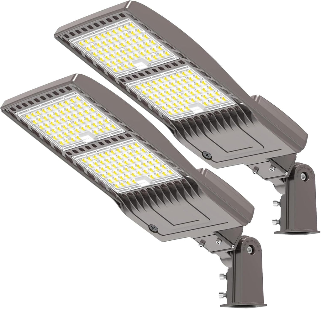 2Pack 400W LED Parking Lot Light 56,000 LM, UL Listed Industrial Parking Lot Flood Lights, Street Area IP65 5000K Waterproof 100-277VAC, Stadium Lights Outdoor LED Pole Light w/Slip Fitter