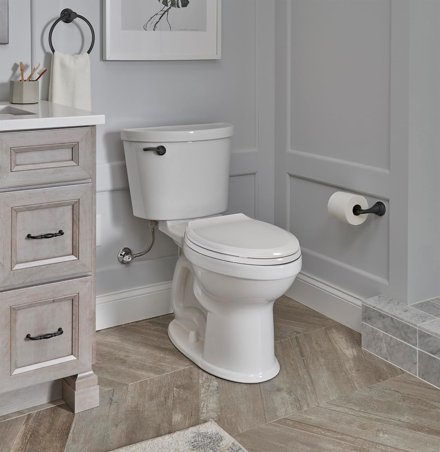 American Standard 211AA104.020 Champion PRO Two-Piece Toilet, Elongated Front, Chair Height, White, 1.28 gpf