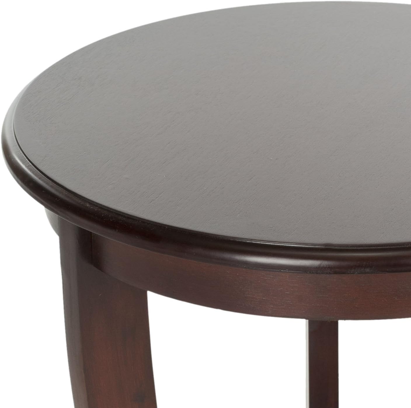 SAFAVIEH Furniture - Mary Pedestal Table - Dark Cherry - Solid Wood - Farmhouse Pedestal Design - Ideal for Living Room, Entryway, Home Office, 18.1' W x 18.1' D x 26' H (AMH5711D)