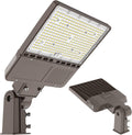 3 Pack 150W LED Parking Lot Lights Adjustable Slip Fit Mount, 22500LM, 5000K UL Listed LED Shoebox Fixture with Photocell, IP65 Waterproof Outdoor Pole Light Commercial, AC100-277V