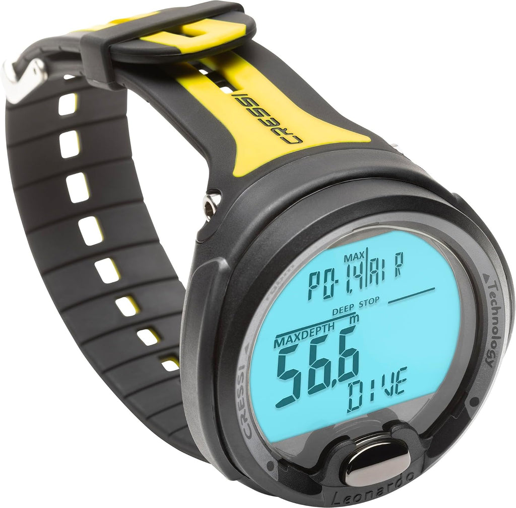 Cressi Leonardo 2.0 Scuba Dive Computer - Air, Nitrox & Gauge Dive Watch - Backlit Waterproof Watch - USB IR Diving Computer