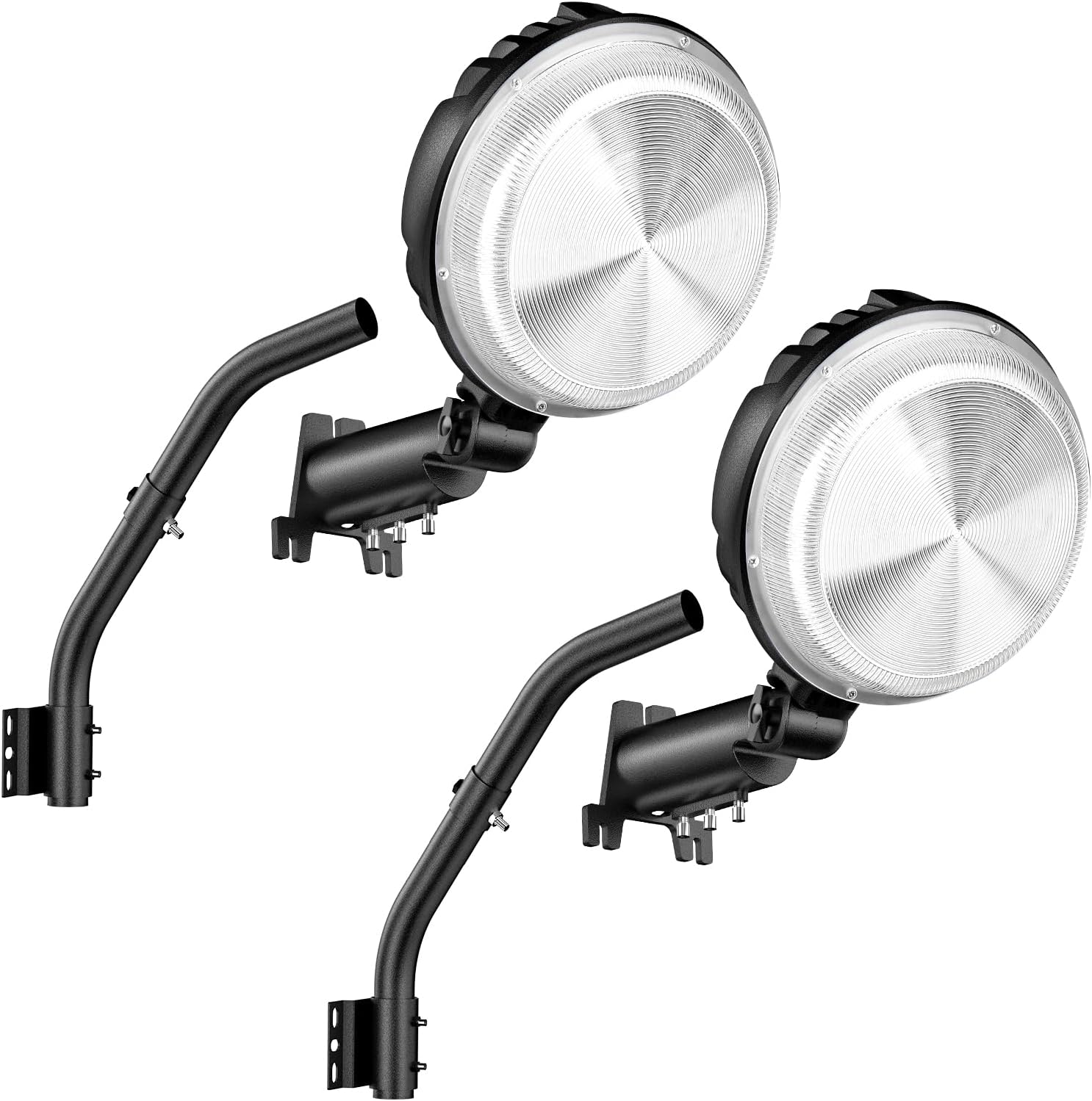 2-Pack 24000LM LED Barn Lights Dusk to Dawn, 150W Outdoor Lighting IP66 Waterproof, 6500K Bright Yard Light with Photocell, 150°Head Adjustable Outside Security Light for Area Street Garage