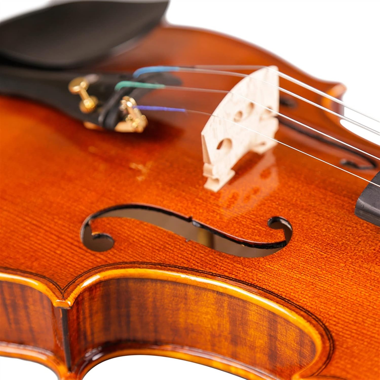 TSTS Professional Violin 20 Years Old Naturally Dried Stripes Maple Violin Body Handmade 4/4 Violin Musical Instrument Adults Violins (Color : 3/4)