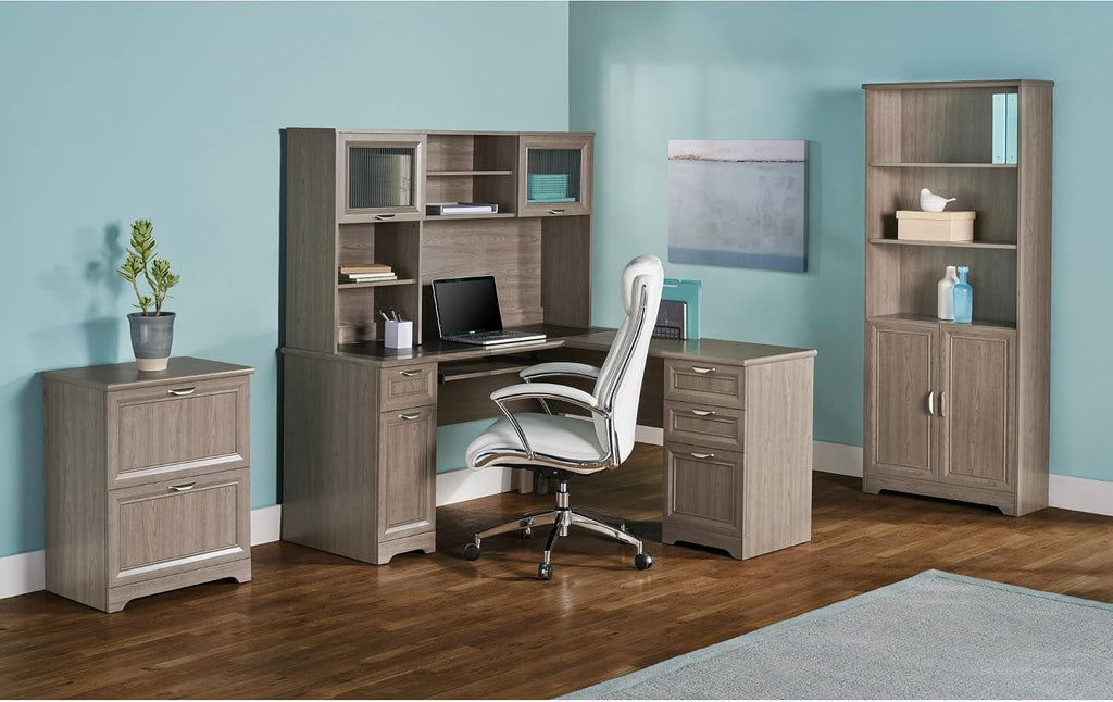 Realspace® Magellan 58'W Hutch For Corner Or L-Shaped Computer Desks, Gray