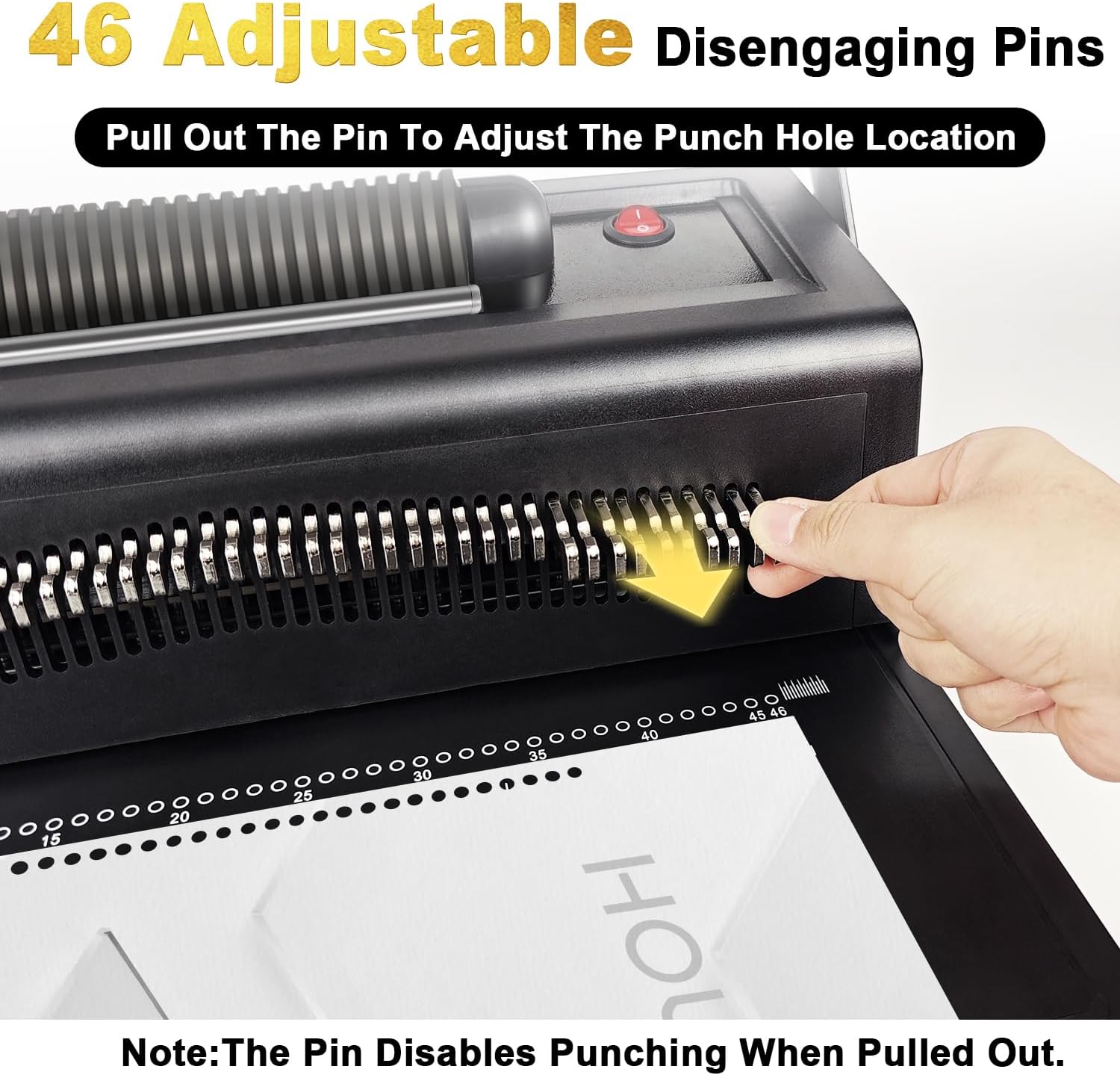 HOUYEE Spiral Coil Binding Machine with 100 Pack 3/8'(10mm) Binding Coils & Plier,and 100 Pack Plastic Spiral Binding Coils,6mm (1/4'),30 Sheets Capacity,4:1 Pitch, 48 Loops, for Letter Size (Black)