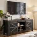 VFK 60 Inch TV Stand for TVs up to 65', Rustic Farmhouse Media Console with Sliding Barn Doors, 6 Drawers, Entertainment Center for Living Room