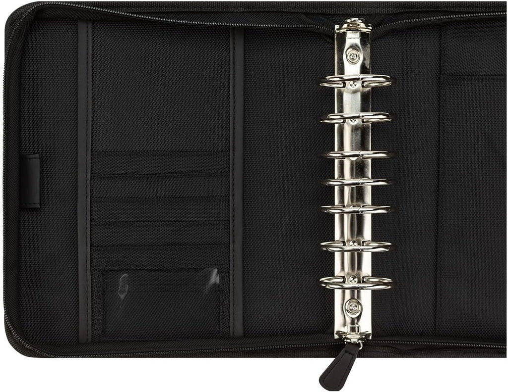 FranklinCovey - Friday Ring-Bound Binder for FranklinCovey Planners | Nylon - Zipper Binder with Handles (Classic, Black)