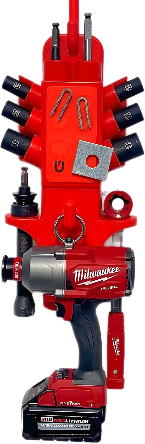 Lineman Socket Pocket All-in-One Pole Framing Solution Compatible with Klein and Milwaukee Lineman Combo Socket Sets with Storage for Transmission nut Runner and Impact Gun