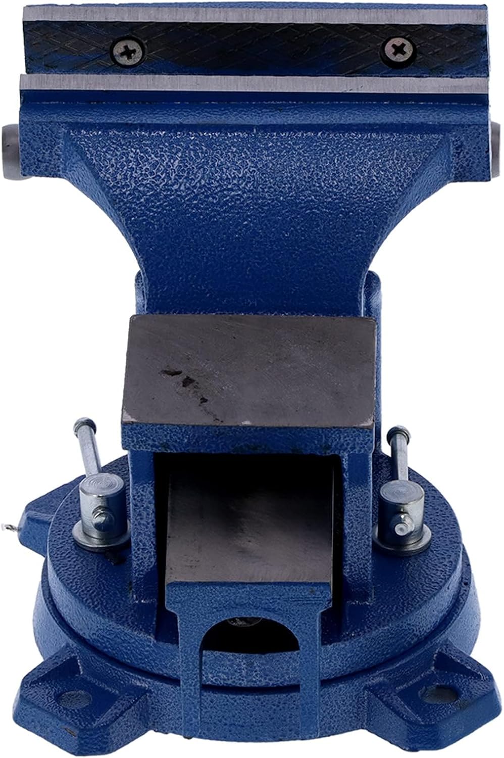 Bench Vise, 6in Locking Bench Vise, 360 Degree Swiveling Base Soldering Bench Vise with Anvil, Non‑Slip Manual Locking Multipurpose Bench and Pipe Vise