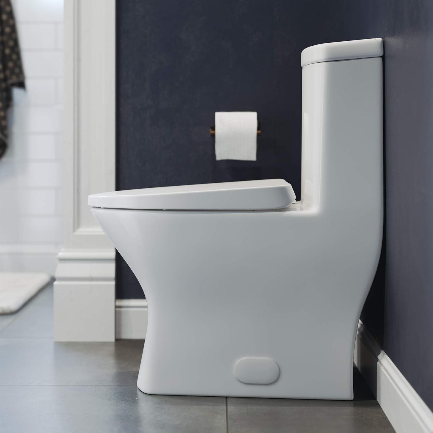 Sublime II One-Piece 12' Rough-in 1.1/1.6 GPF Dual Top Flush Round Compact Toilet in Glossy White