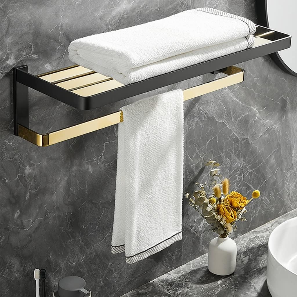 Towel Bars All Copper Black Gold Towel Bar Rail Rack, Bathroom Hardware Accessories Wall Mount Hardware(Bath Towel Rack)