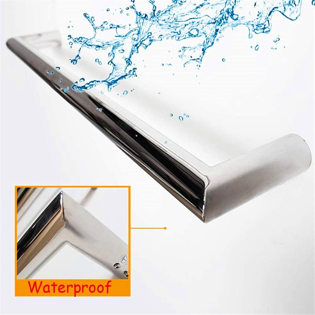 Bathroom Wall Heater 304 Stainless Steel Towel Warmer, Wallmounted Towel Dryer Brushed Nickel Towel Rack with 3 Bars 26W, Ip56 Waterproof Suitable for Bathroom,Roundtube,Roundtube