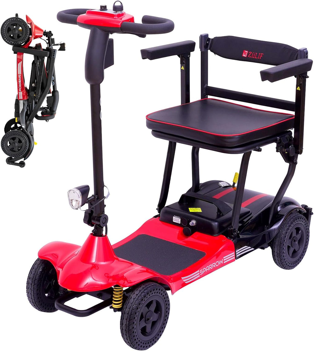 ZiiLIF Ultra Lightweight Foldable Mobility Scooter -Electric Scooter for Adults/Seniors - Enhanced Safety, Compact & Convenient for Travel, Cruise, Airline Approved