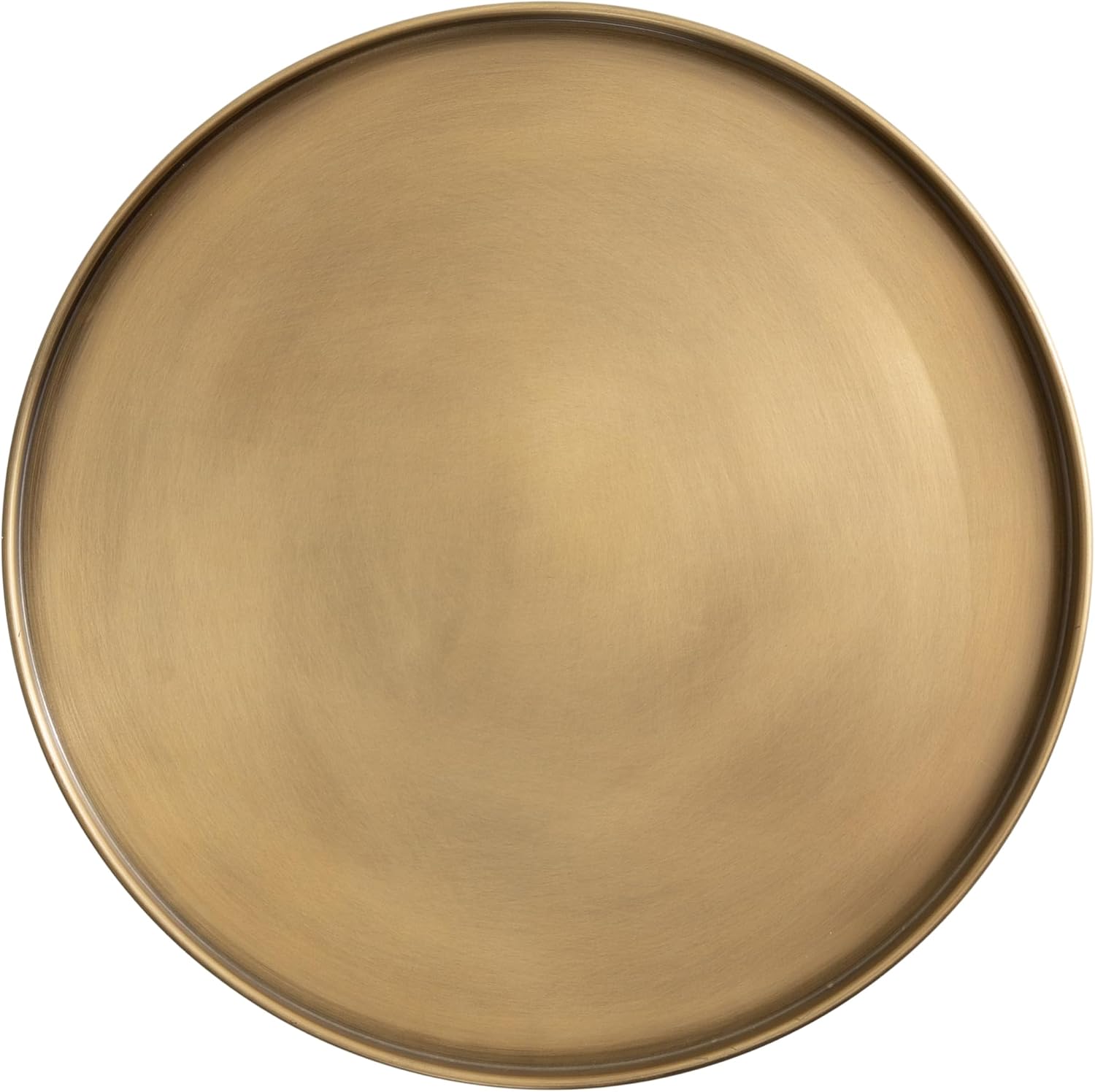 Kate and Laurel Tira Elegant Round Side Table, 14 x 24, Brass and Black, Modern Glam Circle End Table for Use as Bedroom Nightstand or Living Room Table Option