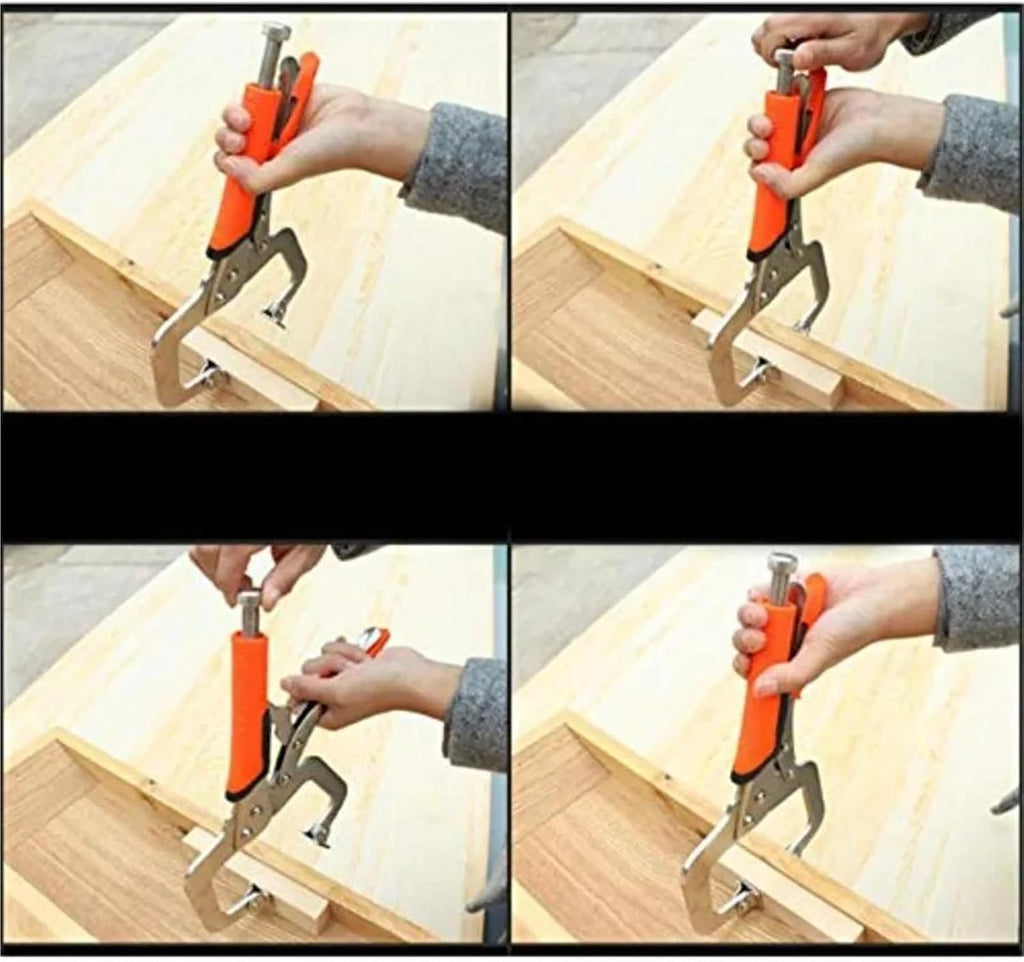 Vise Grip Pliers C Type Clip Vise Grip Woodworking Face Clamps 6/9/11/14/18-inch Locking Plier Multi-Function Steel(18-inch)