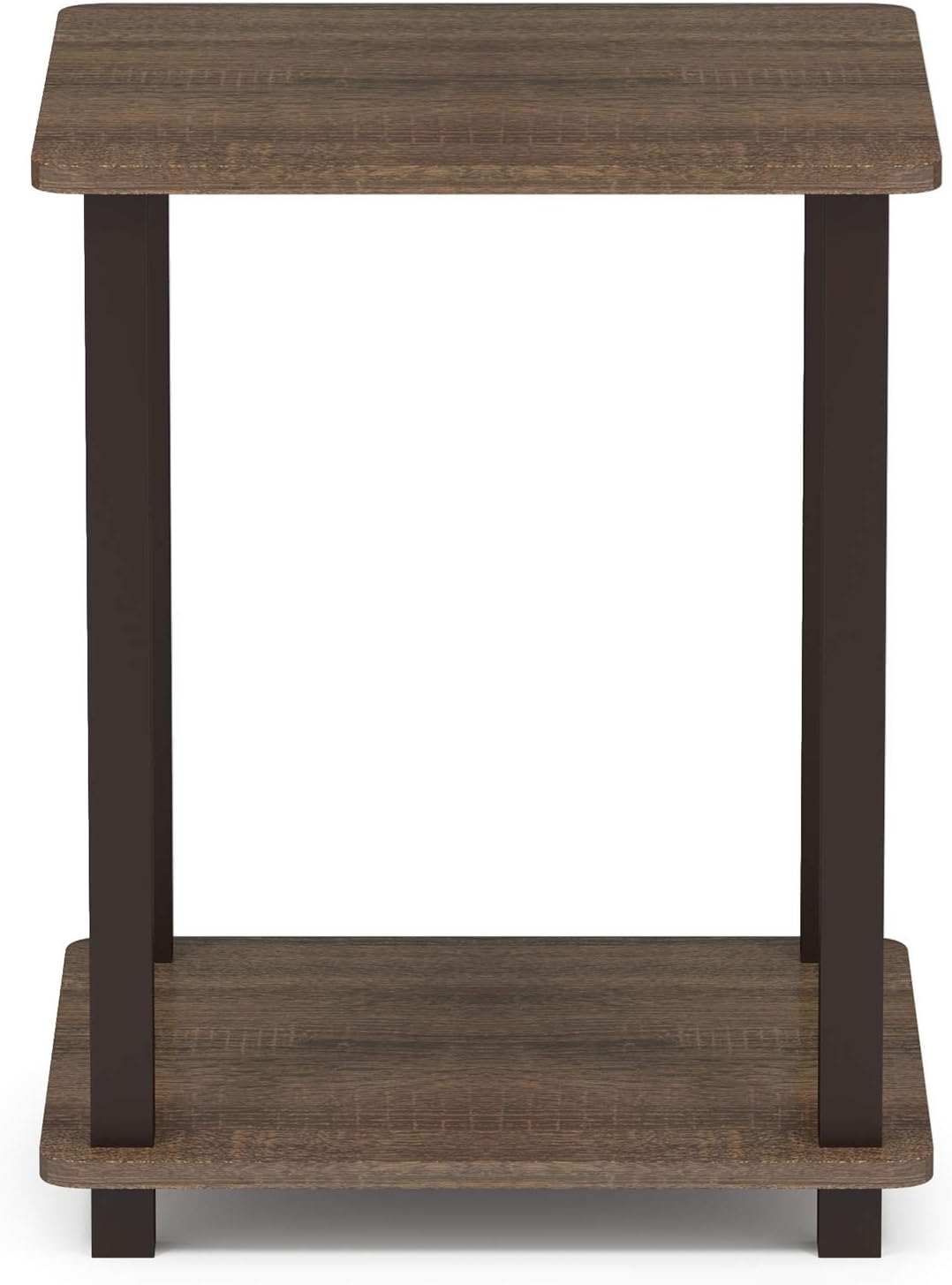 Furinno Simplistic Set of 2 End Table, Walnut/Brown (Pack of 5)