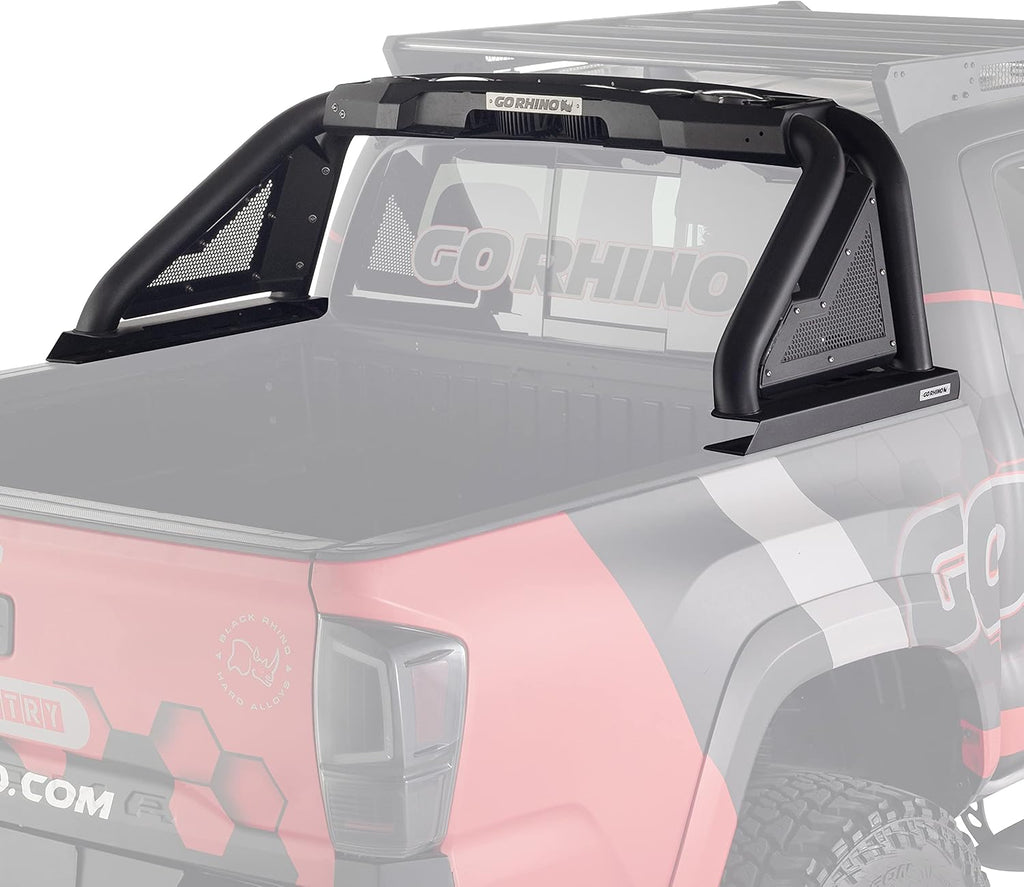 Go Rhino Sport Bar 2.0 w/Mounting for up to 6' Individual Lights & LED Light Bars up to 40' | Mild Steel, Textured Black | 915000T | Fits 2016-2023 Toyota Tacoma & Others (See Description)