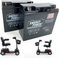 2-Pack 12V 22Ah AGM Batteries - 24V Mobility Scooter Battery Replacement (2x12V) for Go Go Elite Traveler Plus, Upgrade from 18Ah, About 20% Longer Runtime, Size 7.13' x 3.01' x 6.57'