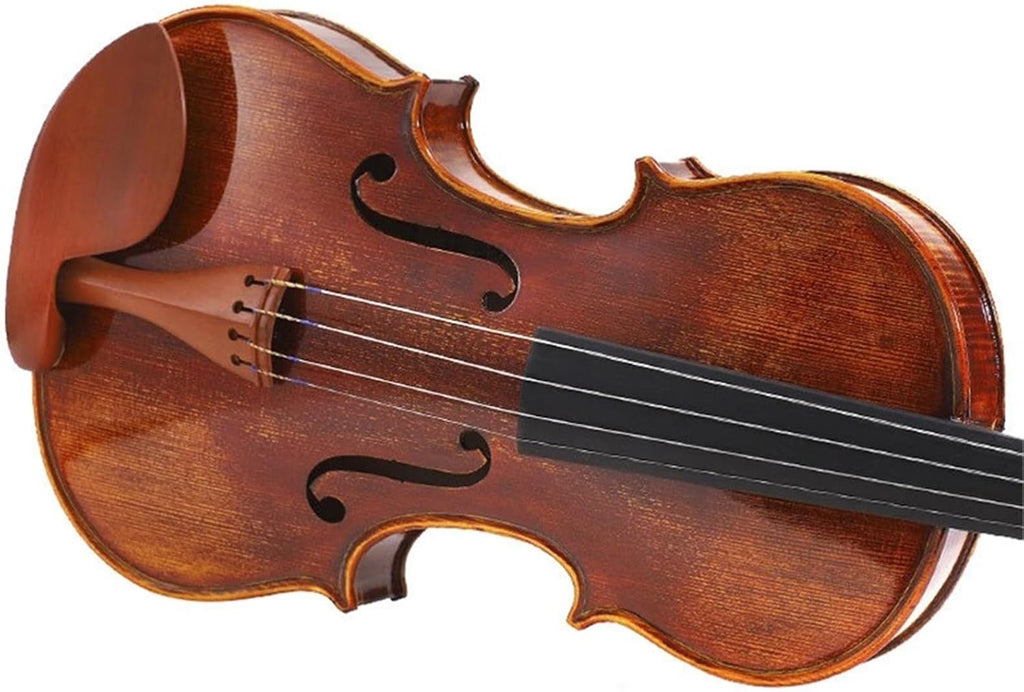 Violin 1/2 Violin Adult Beginner Handmade Solid Wood Pattern Maple Musical Instrument Practice(4/4)