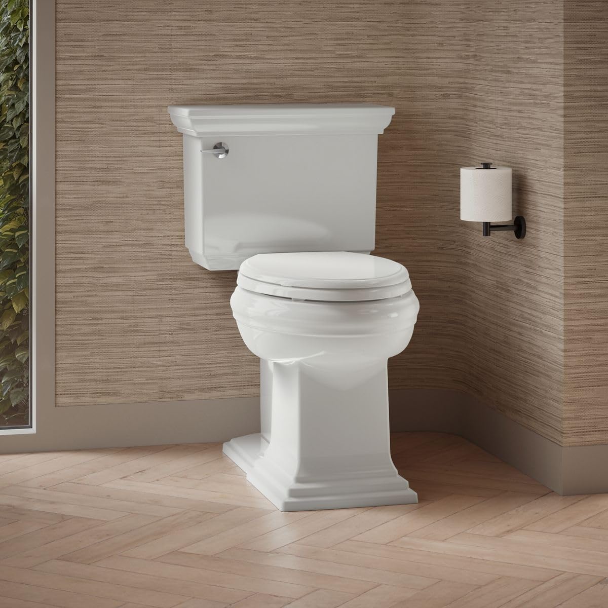 KOHLER Memoirs Stately Continuousclean St Two-Piece Elongated Toilet With Concealed Trapway, 1.28 Gpf