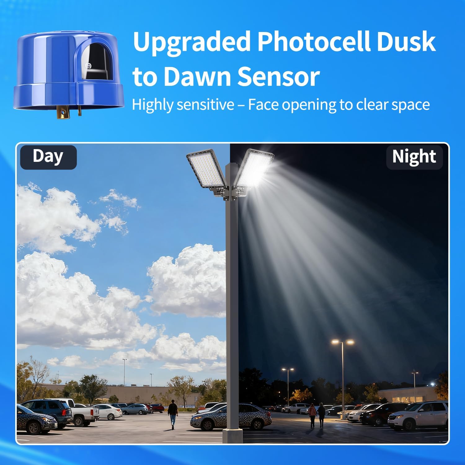 ledmo LED Parking Lot Light 240W Outdoor Flood Light Dusk to Dawn with Adjustable Wall Mount 37000lm IP65 LED Street Commercial Security Area Lighting for Yard Sport Barn Shop Warehouse 4 Pack