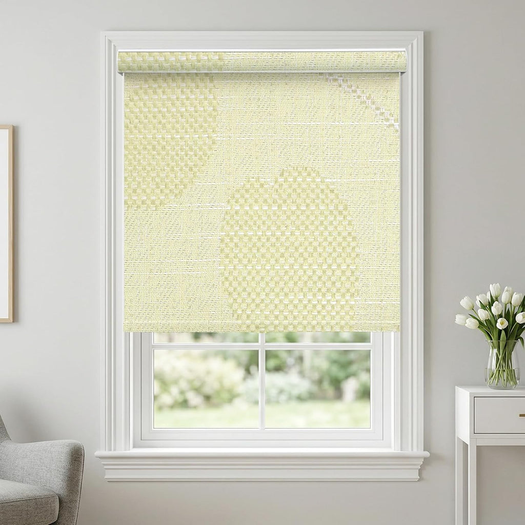 Blackout Roller Window Shades, Free-Stop Blinds with Valance, Room Darkening Thermal Insulated UV Protection for Home Office,Beige 13