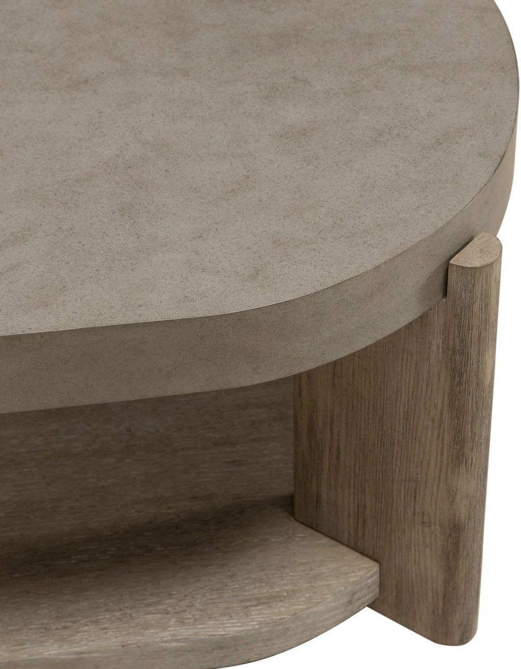 Liberty Furniture Affinity Oval Cocktail Table with Casters for Living Room - Dusty Taupe Faux Concrete Tops