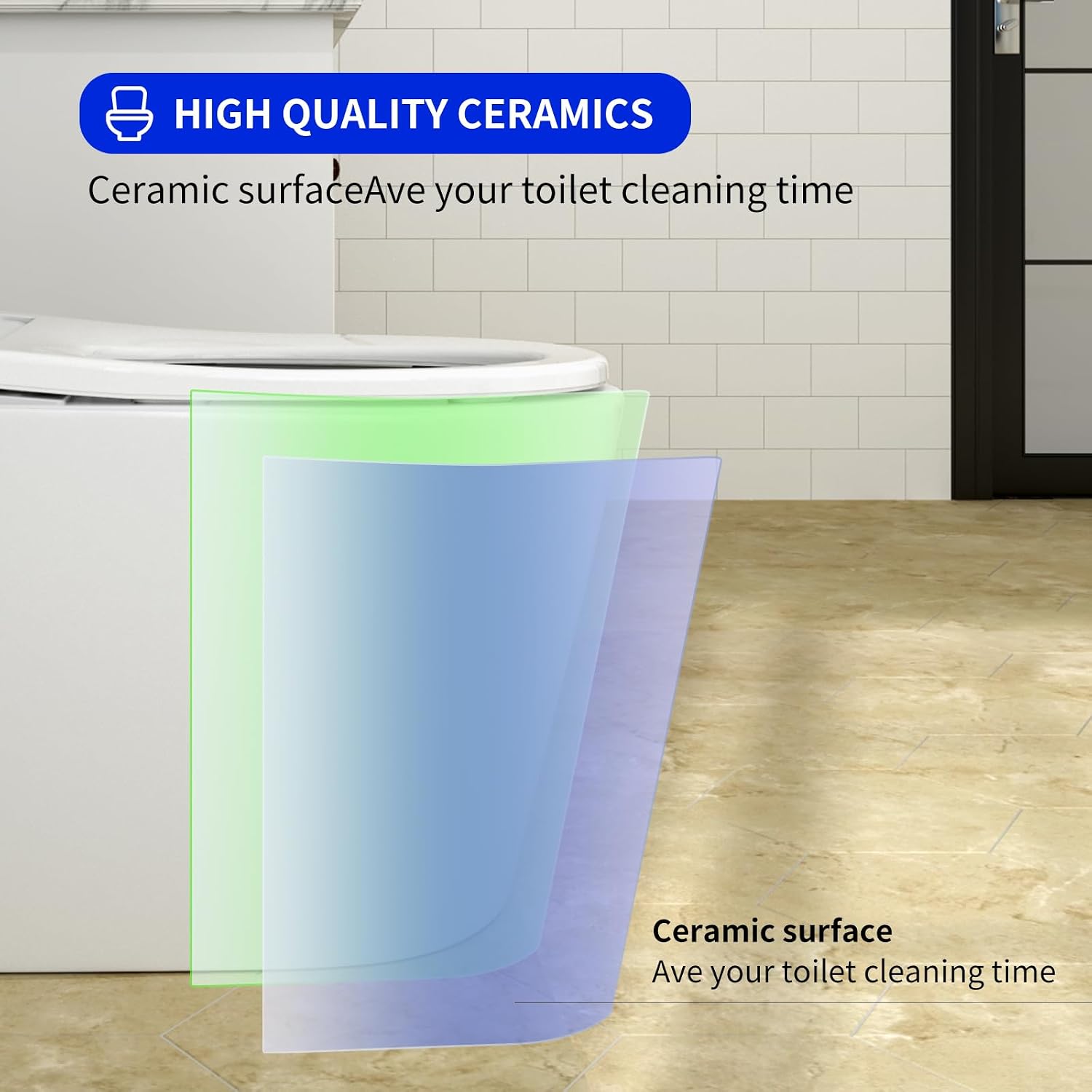 One Piece Toilet, Modern Bathroom Tankless Toilets Bowl, Updated PP Lids & Dual 1.0/1.28 GPF Foot Sensor Power Flush, 18 inch Comfort ADA Height Soft Closing Seat, 12' Rough-in, CEC Certified