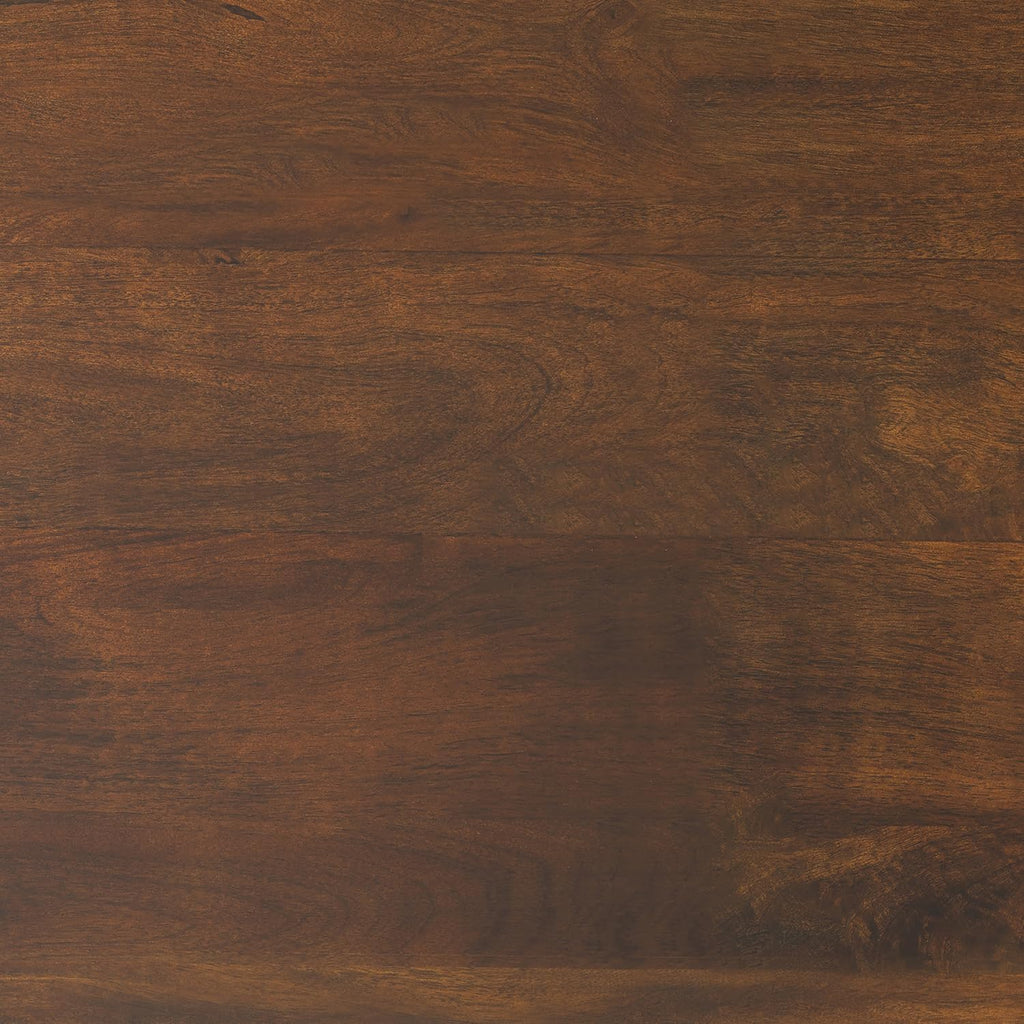 SIMPLIHOME Millbury Drum Coffee Table - 36 inch Wide Solid Mango Wood Round Living Room Table in Walnut Brown, Contemporary Cocktail Table for Family Room or Lounge with Large Surface, Assembled