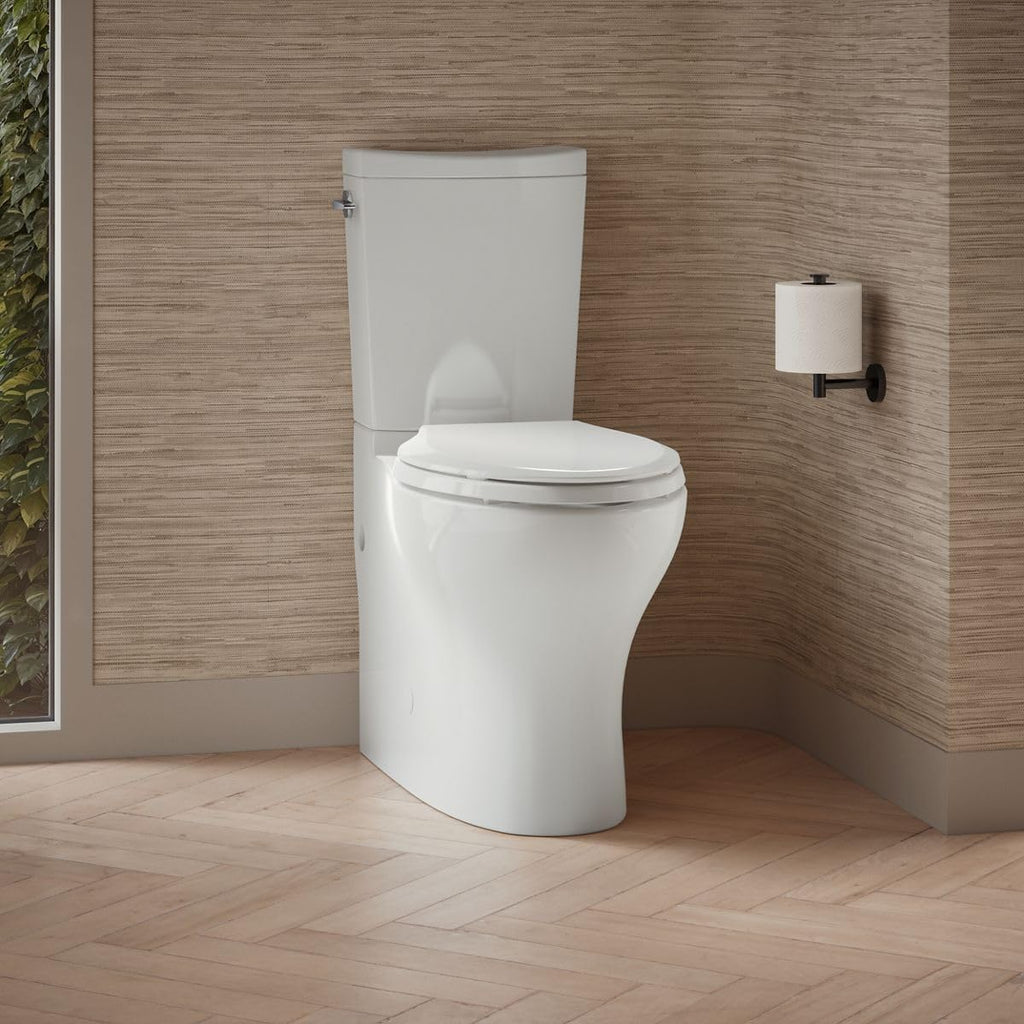 Persuade Curv Comfort Height Two-piece elongated dual-flush chair height toilet, White