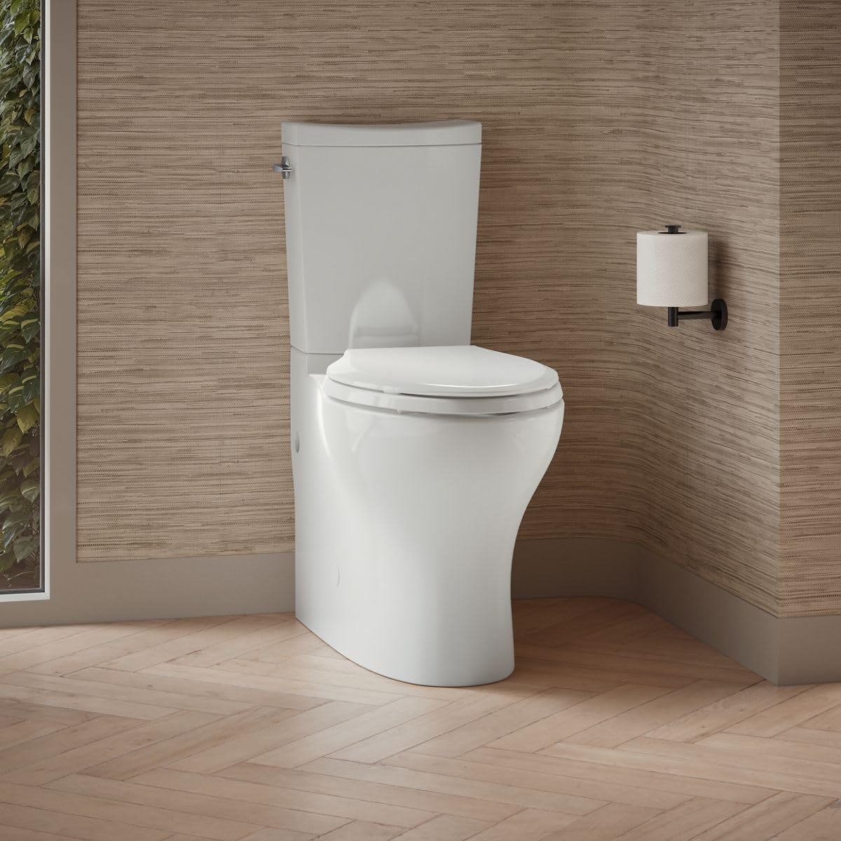Persuade Curv Comfort Height Two-piece elongated dual-flush chair height toilet, White