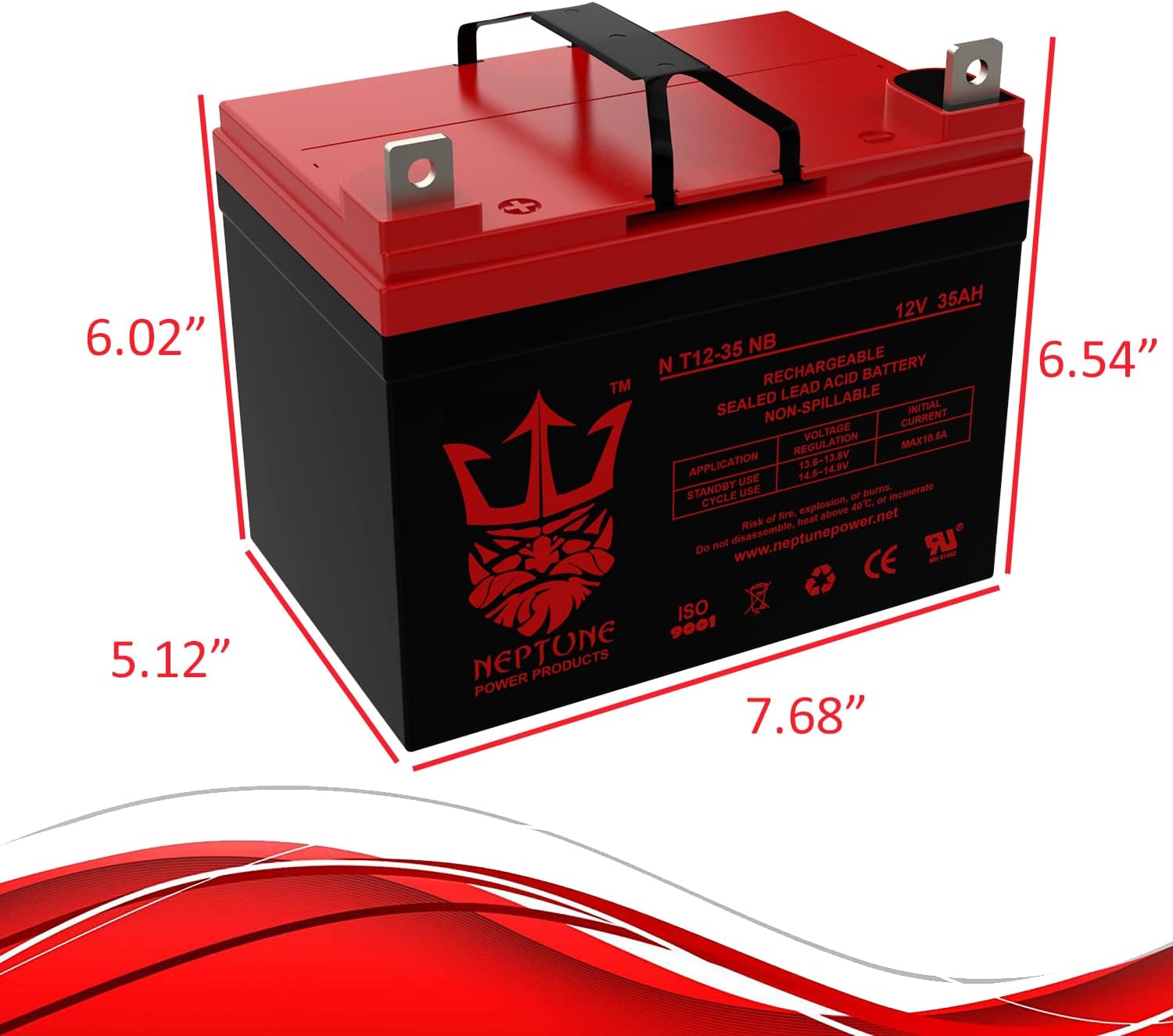 Neptune 12V 35AH Compatible Battery for Jazzy Select GT Power Chair Scooter - 2 Pack
