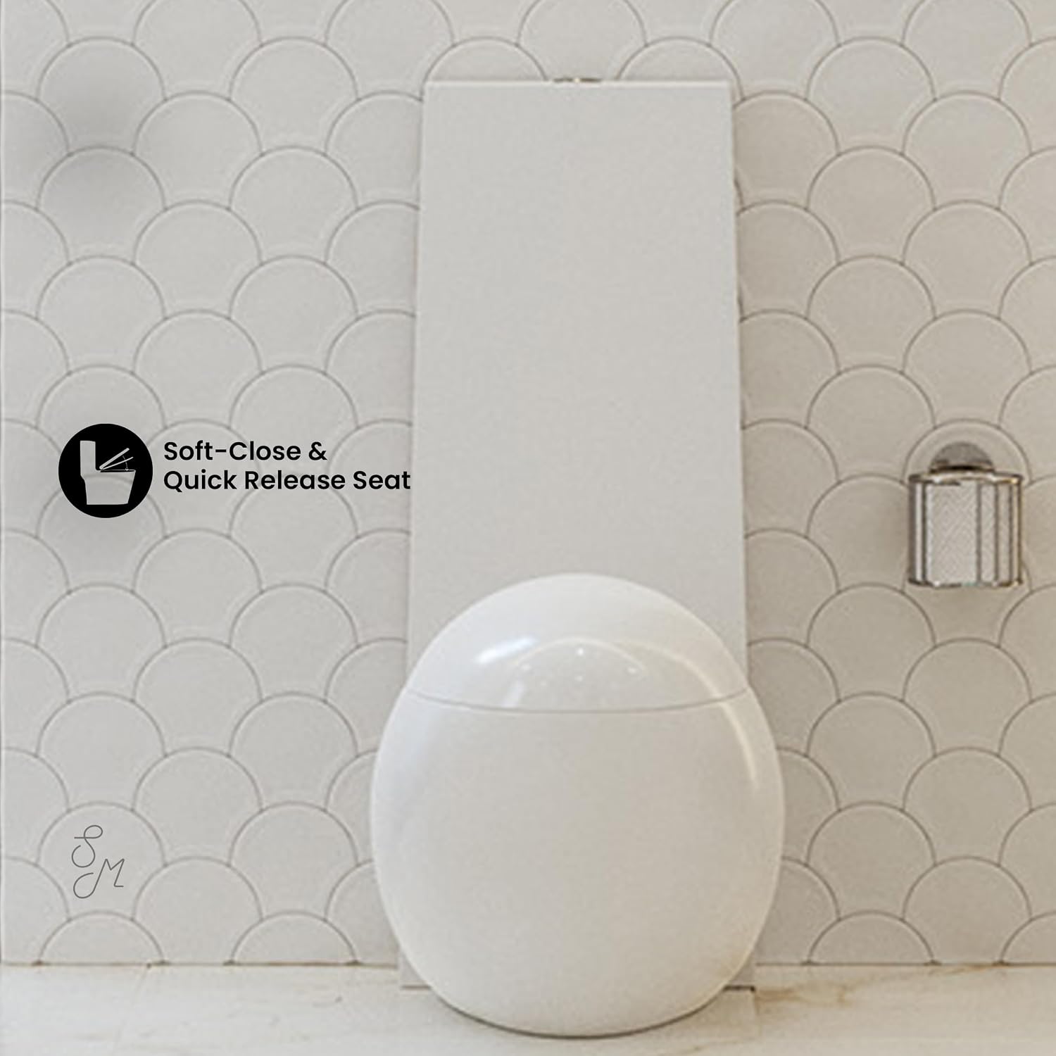 Swiss Madison Plaisir One-Piece Toilet, ADA Toilet, Elongated Egg Toilet Dual-Flush 1.1/1.6 gpf, Glossy White
