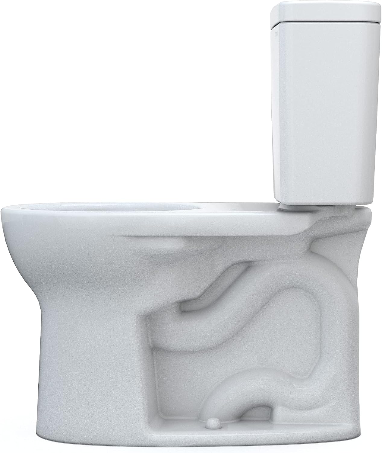 TOTO Drake Two-Piece Round 1.28 GPF Universal Height TORNADO FLUSH Toilet with CEFIONTECT, Cotton White - CST775CEFG#01