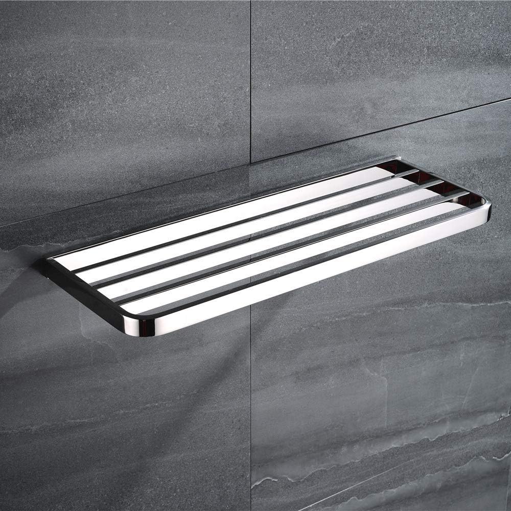 304 Stainless Steel Towel Rail - 24 Inch Single Layer Bathroom Shelf with Modern Silver Chrome Design for Efficient Towel Storage
