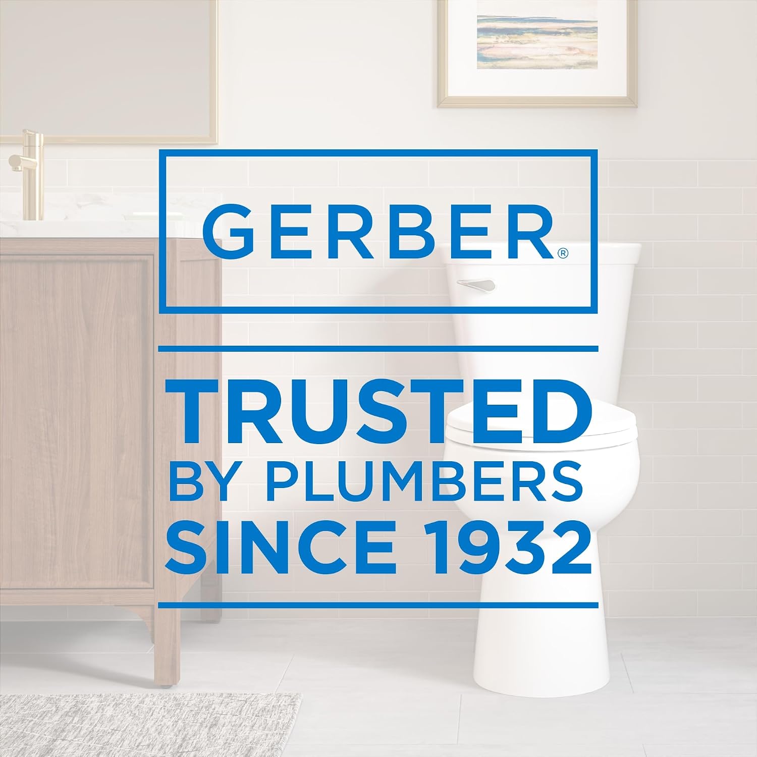 Gerber Viper Select Ultra-High Efficiency .8 GPF Two-Piece Toilet with 12-in Rough-in, ADA Compliant Chair Height, Soft-Close Seat and Install Kit with Wax Ring Included, White, GRS48251E