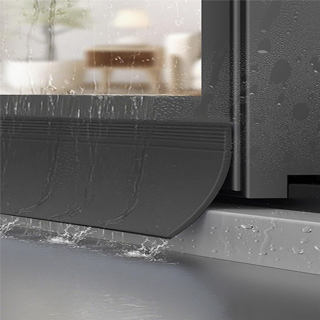 Black House Window Rain Guards Mount, 1 2 4 6 8 10 18 20 Pcs Outer Casement Rainy Guards for Sills Doors Stops, Self-Adhesive Window Rain rs Cuttable(6 pcs,Width 90mm)