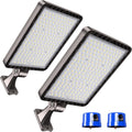 ledmo LED Parking Lot Lights,2 Pack 144000LM Total Professional 480W Super Bright Complete Large Area Lighting Kit,IP65 Waterproof Commercial Street Light with Dusk to Dawn Adjustable Wall Mount