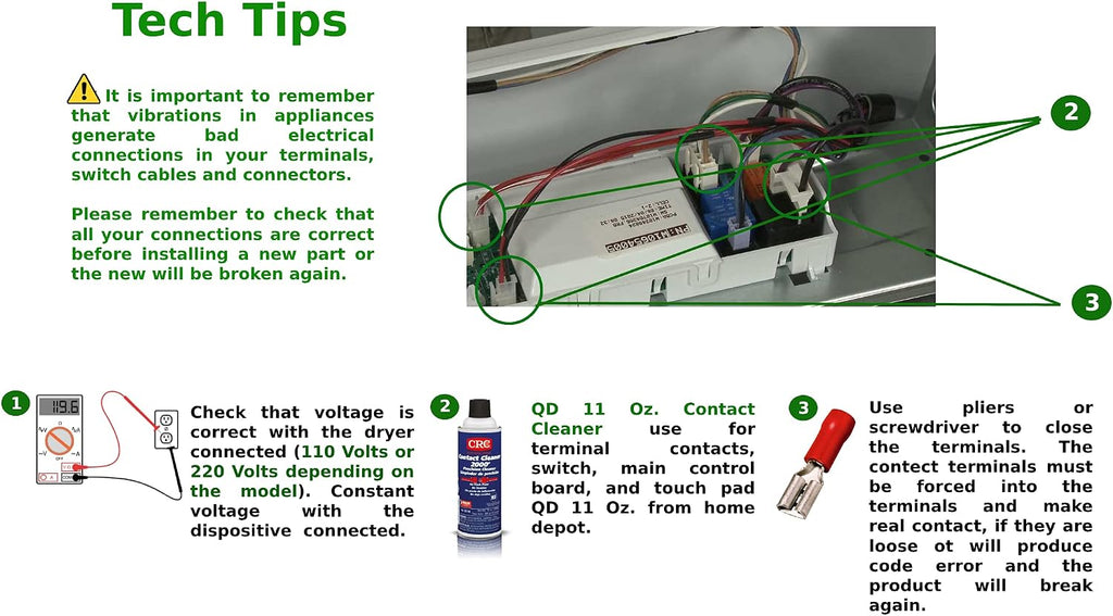 GLOB PRO Solutions W10374126 Motor Control Board Wl for Whirlpool Washer Replaces W10374126, PS11753928, W10245123.