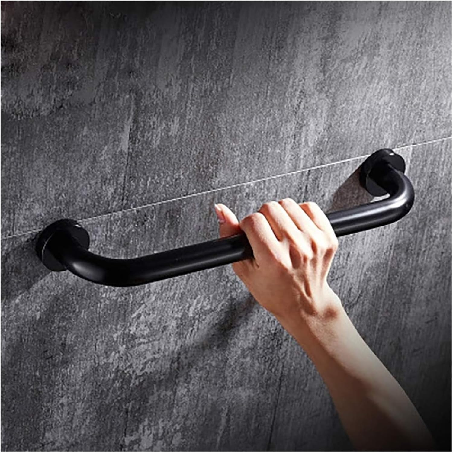 Grab Bars,Bathroom Safety Handrail Anti-Slip Wall Mount Space Aluminum Shower Bars Towel Rack Fit Bathtub Bathroom Kitchen Stairway Use (Blanc-30cm