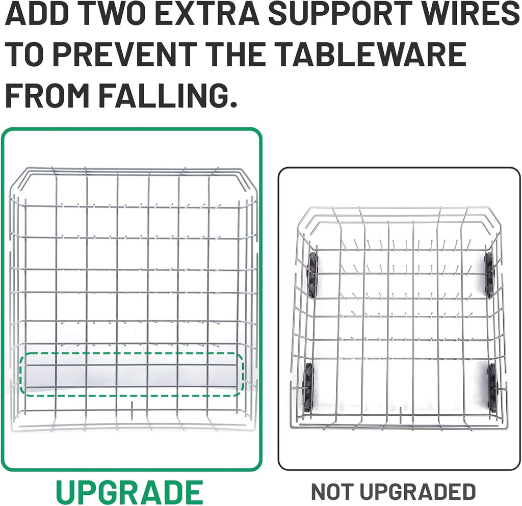 W10728159 Dishwasher Lower Rack with Wheels, Fit for Kitchenaid Dishwasher Rack, W10525646 W10780925 Dishwasher Rack Lower Intended for Maytag Dishwasher Parts Deep 22in Wide 20.8in
