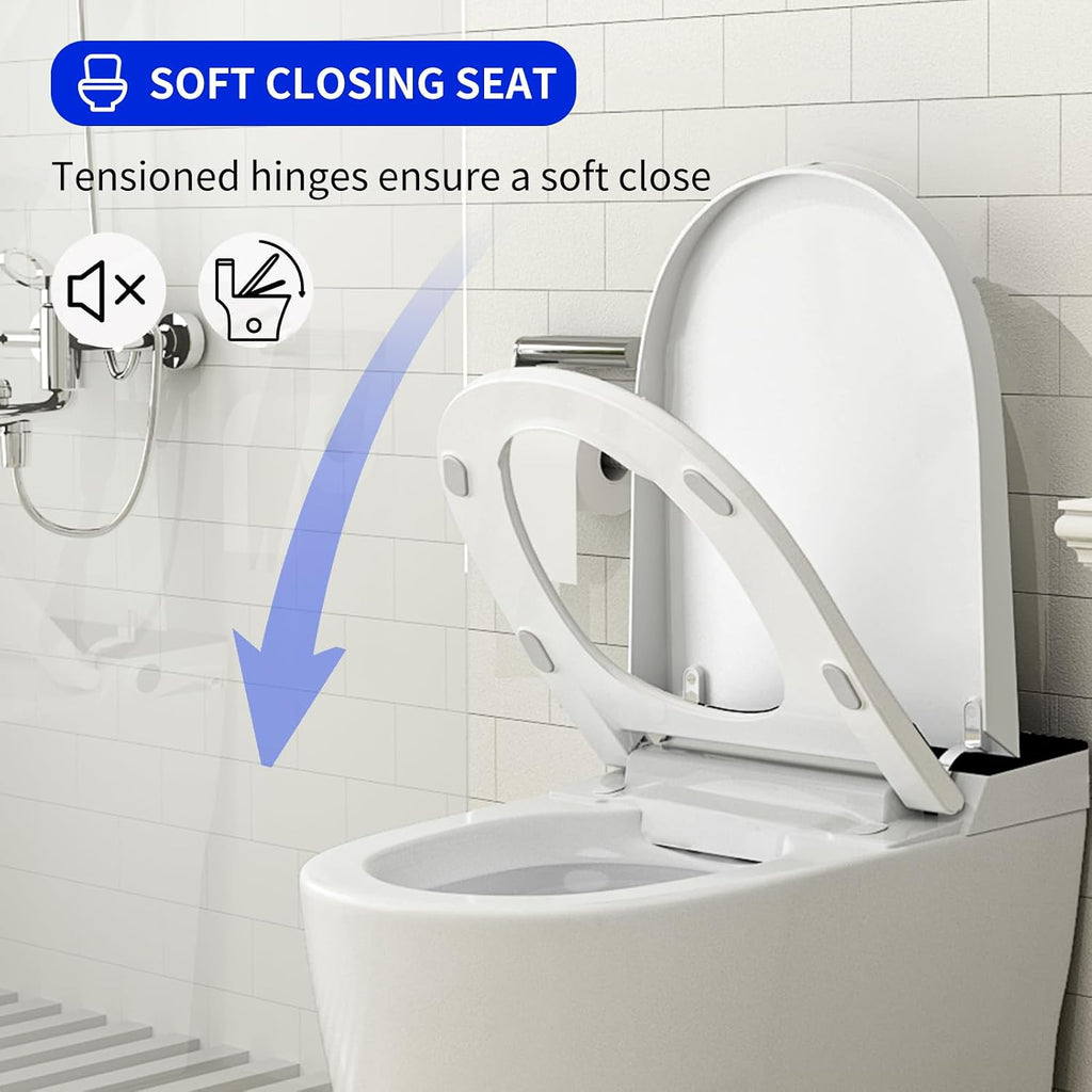 One Piece Toilet, Modern Bathroom Tankless Toilets Bowl, Updated PP Lids & Dual 1.0/1.28 GPF Foot Sensor Power Flush, 18 inch Comfort ADA Height Soft Closing Seat, 12' Rough-in, CEC Certified