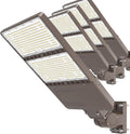 LED Parking Lot Lights 320W 250W 200W, LED Shoebox Light 5000K Adjustable Arm Mount, UL Listed Outdoor Pole Light with Photocell, IP65 Waterproof Commercial Street Area Lighting 100-277V (4 Pack)