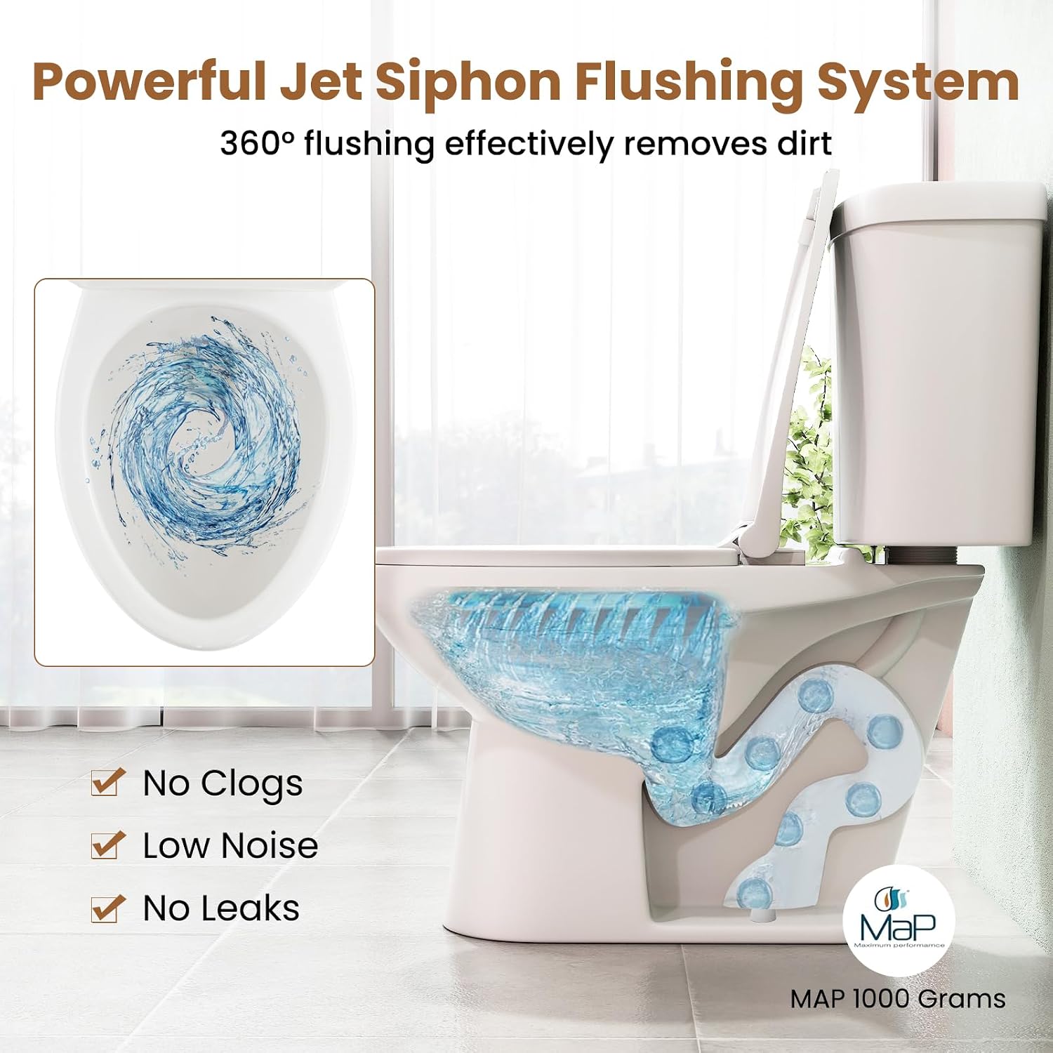 Giantex Two-Piece Elongated Toilet with 17.5' ADA Comfort Height Seat, Powerful Dual Flush 1.1/1.28 GPF, MAP 1000g, Soft Close Seat & 12' Rough-In, Water Sense, cUPC and CEC Approved, Load 880Lbs