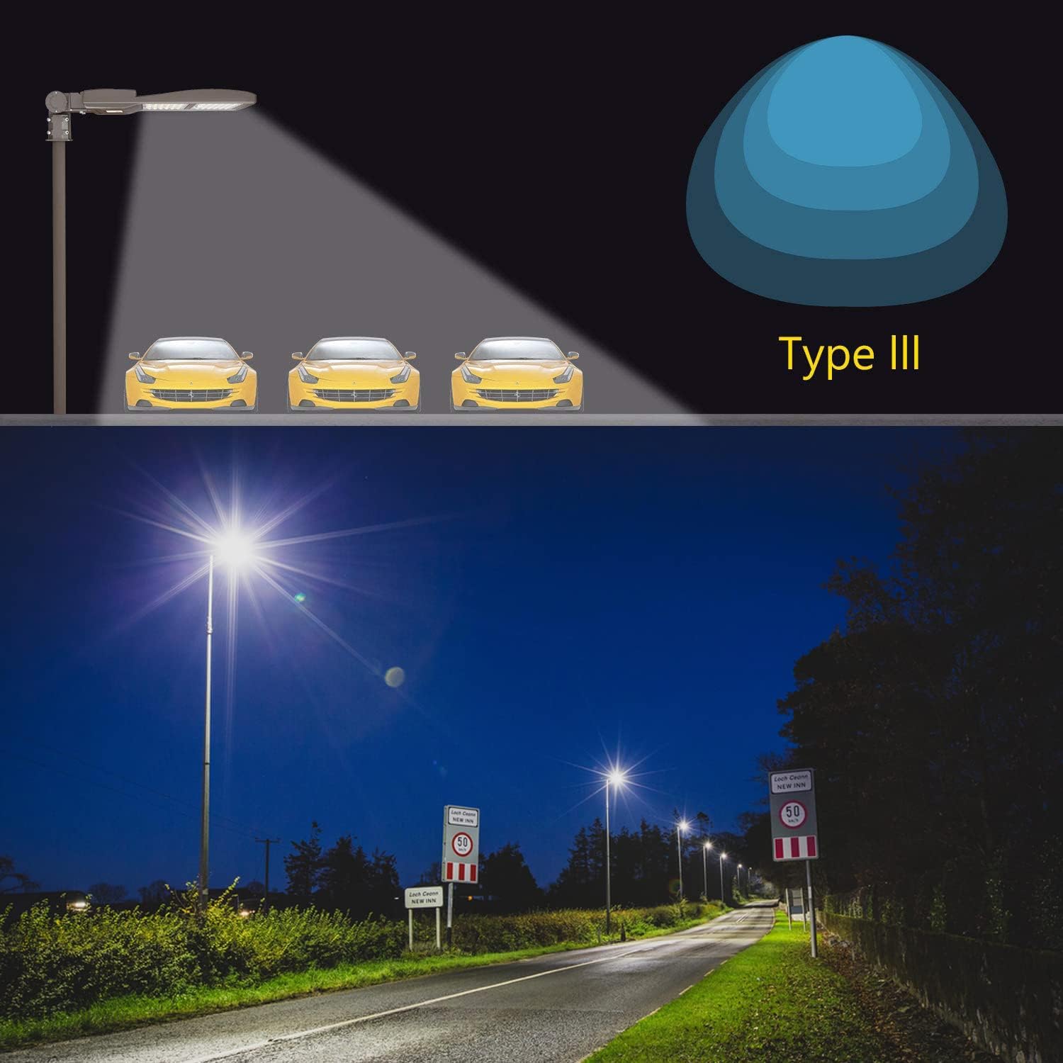 300W LED Parking Lot Light with Yoke Mount, Dusk to Dawn Photocell 42000 LM (140lm/w) 5000K LED Shoebox Light Commercial Outdoor Street Area Lighting 100-277V