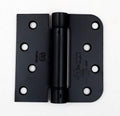 Spring Hinges 4 Inch with 5/8 Inch Square Corner, Self Closing Adjustable, Flat Black, 12 Pack