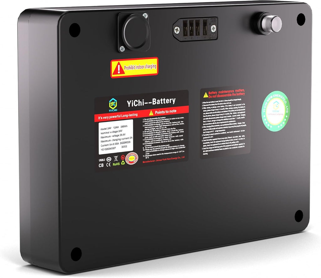Mobility Scooter Spare Lithium Battery Accessories for YL-985 Mobility Scooters, 24V 12AH, Provides 12.4 Miles Range