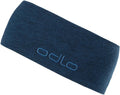 Odlo Unisex One Size Blue Wing Teal Melange Wool Blend Headband for Winter Sports (Cycling, Running, Cross-Country Skiing) - Athletes, Active Individuals